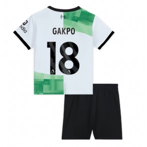 Liverpool Cody Gakpo #18 Replika Babytøj Udebanesæt Børn 2023-24 Kortærmet (+ Korte bukser)